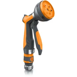 Brandson Garten Handbrause 7 Sprühprofile - Gartenbrause für Gartenschlauch - Spritzpistole Pistolengriff mit Halteclip - 1-8 bar Wasserdruck