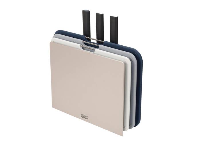 Joseph Joseph Nest BoardsPlus Messer und Schneidebrett Set 6 tlg. Grau
