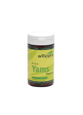 allcura Naturheilmittel GmbH YAMS Kapseln 250 mg Yamspulver 60 St 04020637