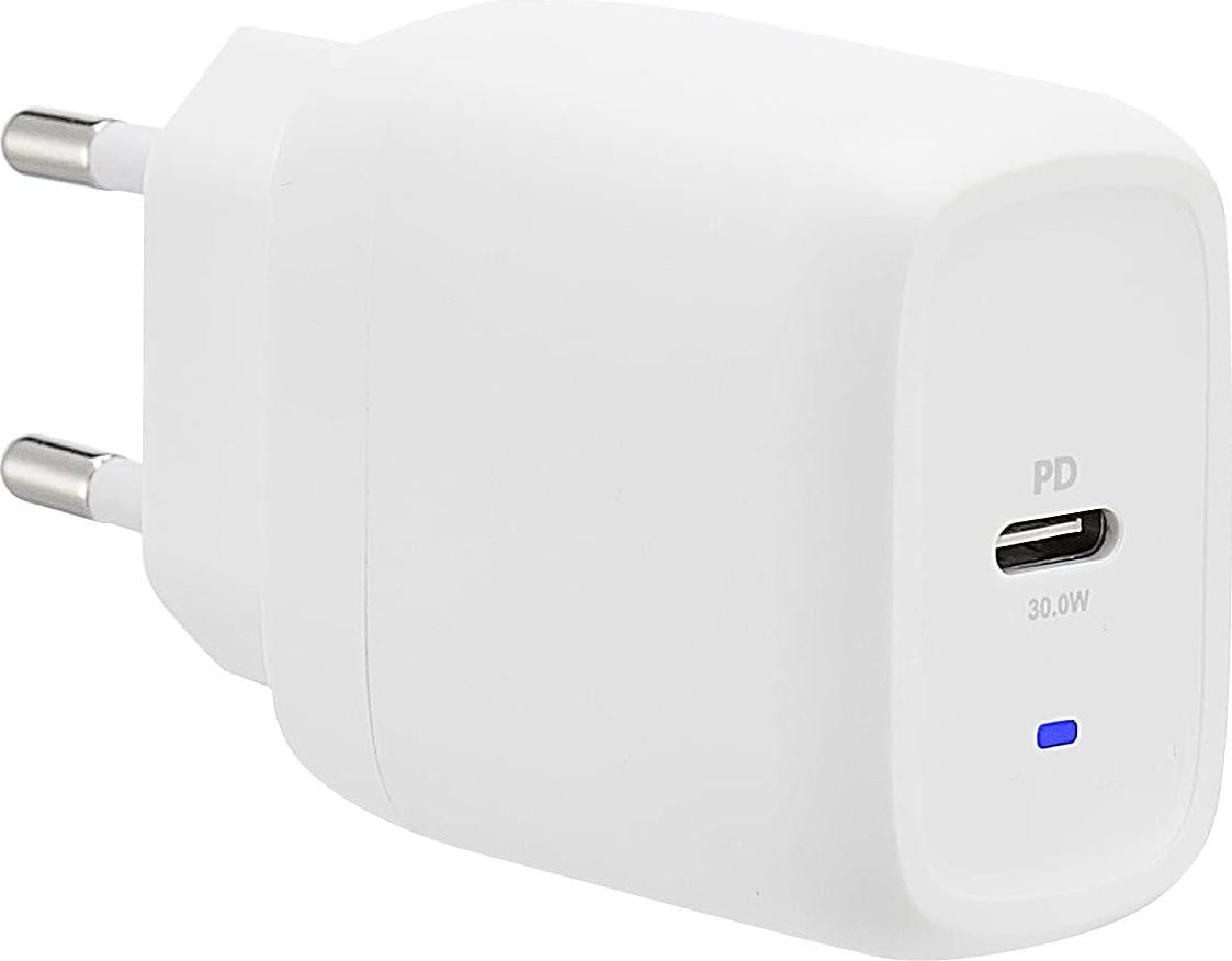 Amazon Basics USB-C wandlader met 1 poort, 30W, GaN, compact voor tablets en smartphones