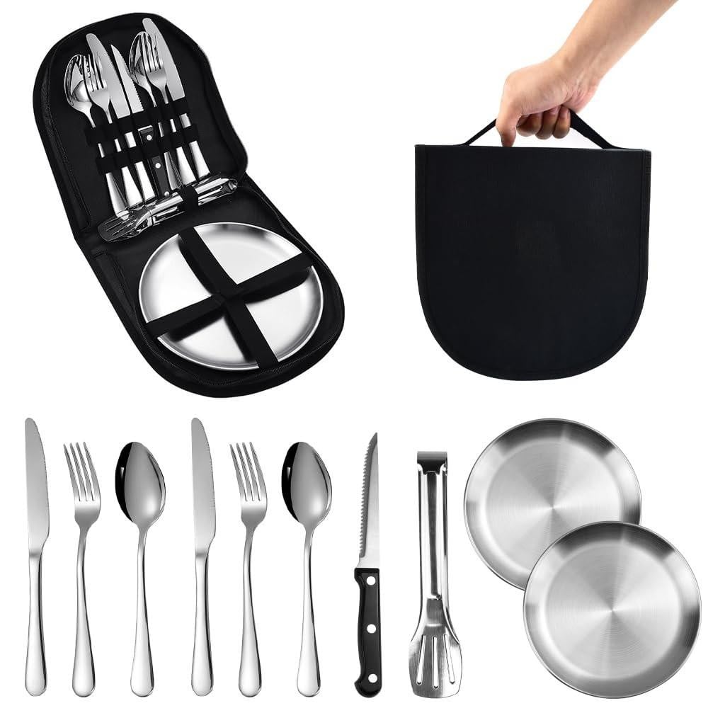10-Delige Merkloze Camping Servies Set voor Buiten