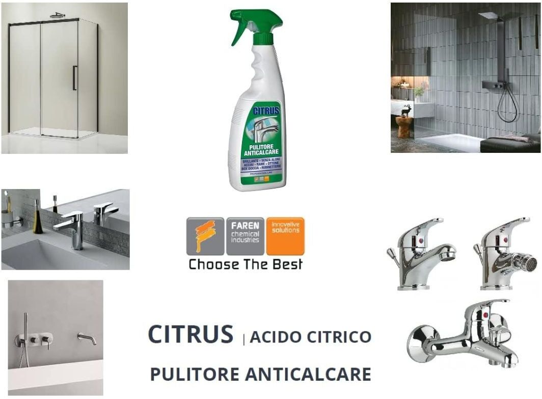 Farmicol Faren Citrus Pulitore SPRAY Disincrostante Nebulizzatore Anticalcare 750ml