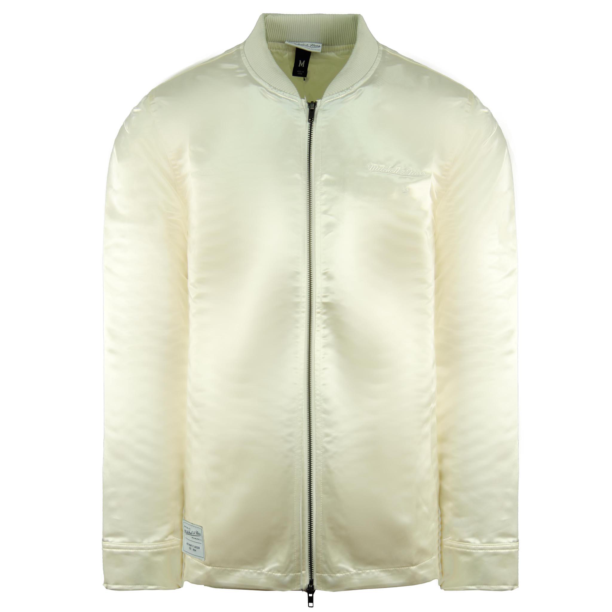 Mitchell & Ness Effen Heren Crème Jas