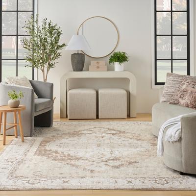 Nourison Abby Machine Washable Indoor only Persian Distressed Area Rug