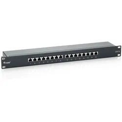 Equip 16-Port Cat.6 Geschirmtes Patch Panel, Schwarz