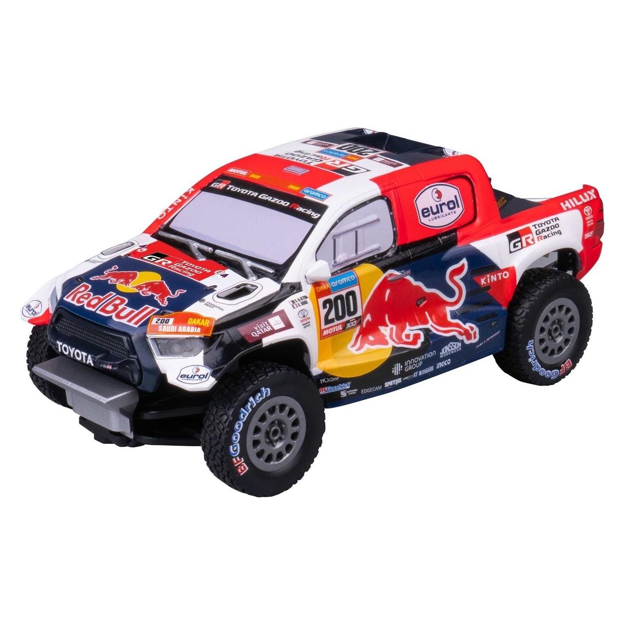 Nikko RC 10591 Night Mode Toyota Gazoo Dakar, Ferngesteuertes Red Bull Rallye Auto, realistische Det (10591)