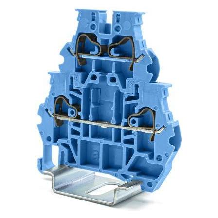 RS PRO Reihenklemme Doppelstock Blau, 4mm², 1 kV / (2624335)