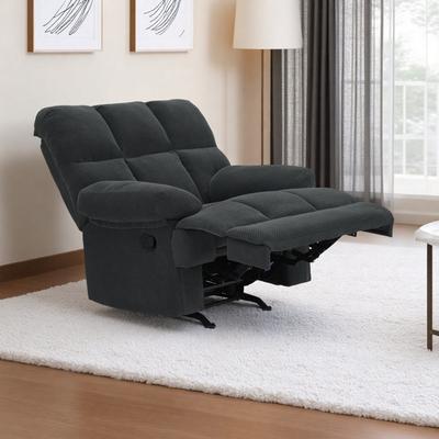 Modern Nubby Manual Rocker Recliner Chair for Living Room