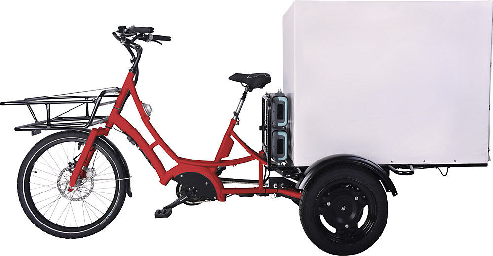 kaiserkraft Lastenfahrrad VS3E eDrive Berlin, hydraulische Magura-Bremsen, rot