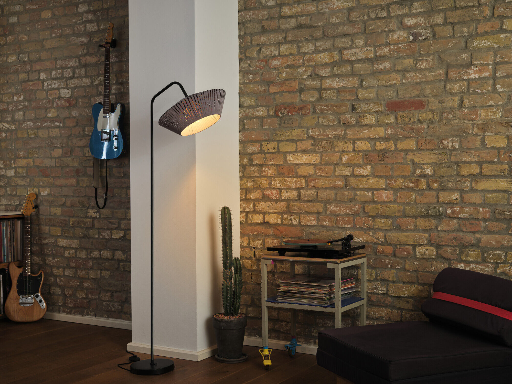 OSRAM Stehlampe "Decor Stripes", schwarz (dunkelgrau), H: 164cm, 1 Stk., Leuchten, Fassung E27, Stahl und Polyester, Stehlampe