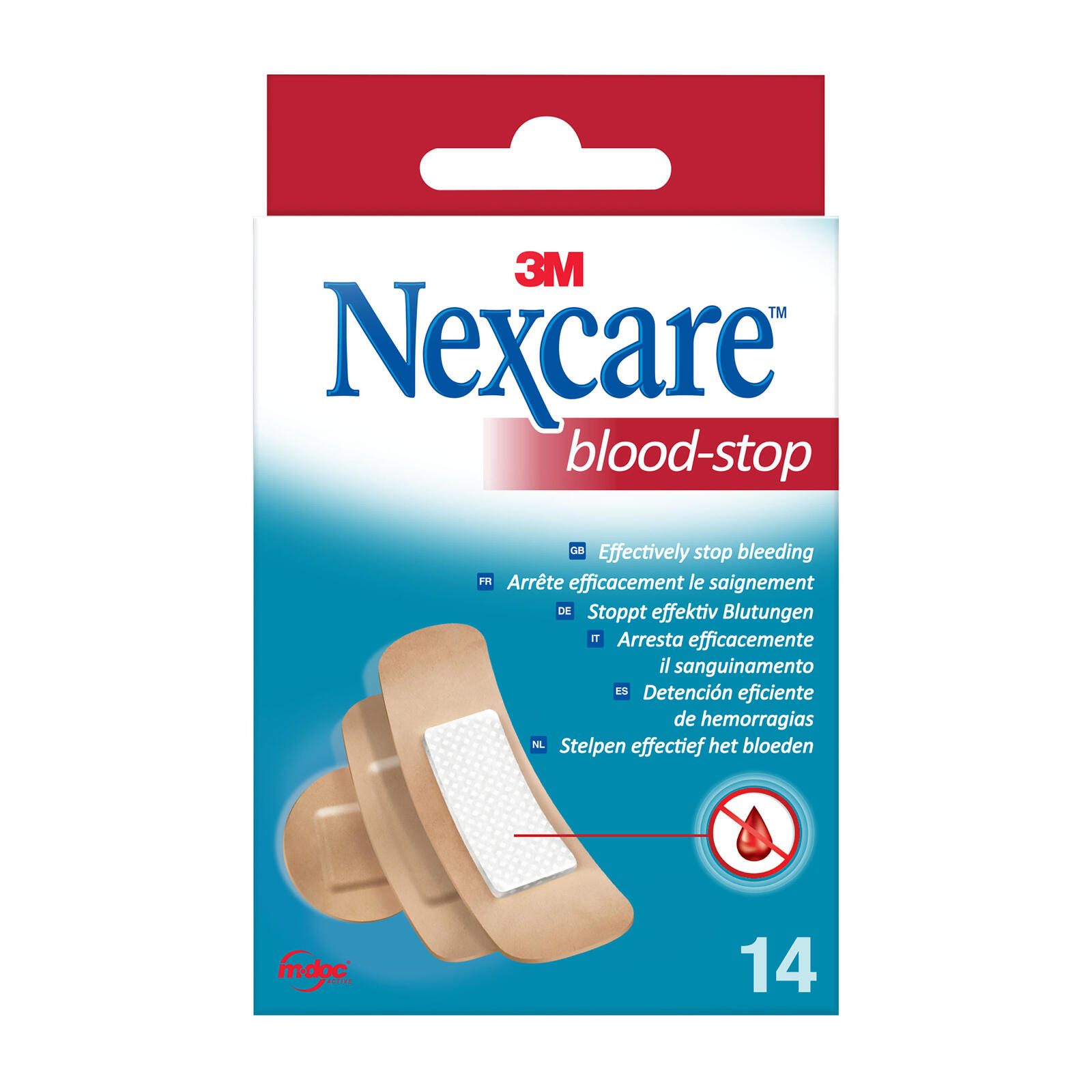 Nexcare® Blutstillend Pflastersortiment, beige N1714AS