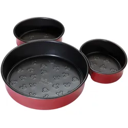 Disney Bake with Mickey 3-tlg. Mickey-förmiges Backformen-Set rund 21cm