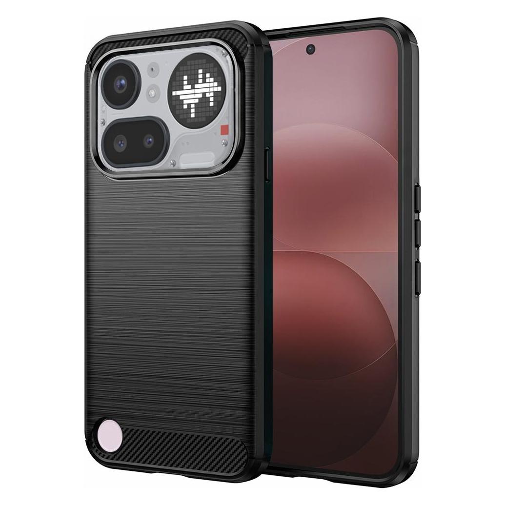 Techsuit - Carbon Silicone - Nothing Phone (4a) Pro - Black (Nothing Phone (4a) Pro) (68616323)