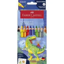 FABER-CASTELL Dino Jumbo Grip Buntstifte farbsortiert, 10 St.