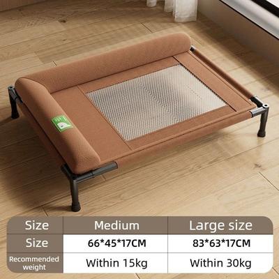 Uplift Picks Breathable Elevated Cooling Dog Bed With Soft Pillow For Indoor Outdoor Travel brown m