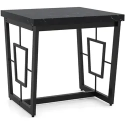 Helloshop26 - Quadratischer Beistelltisch 60 x 60 x 60 cm mit verstellbaren Füßen und minimalistischer robuster schwarzer