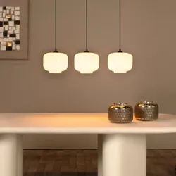 Lucide MEDINE Pendelleuchte 3xE27 Opal Glas modern höhenverstellbar dimmbar