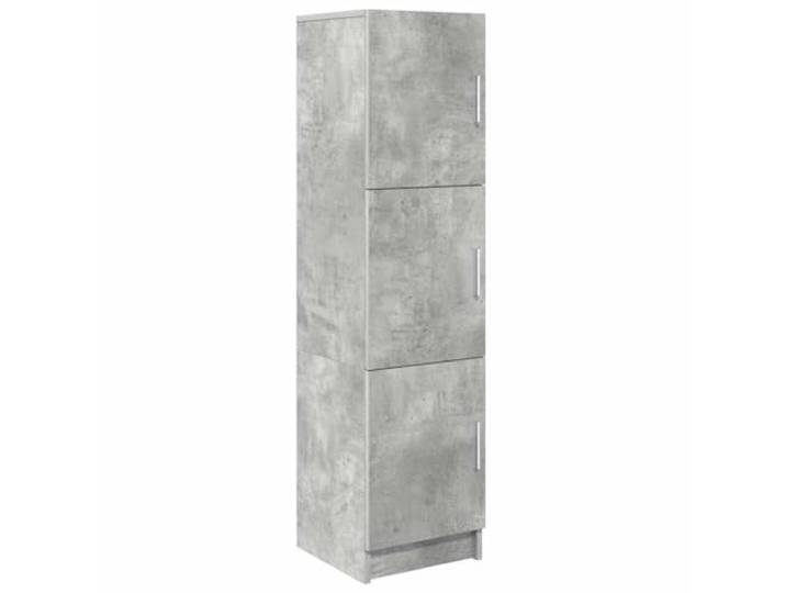KGFHERENB Highboard Beton Grau 31,5x32x122,5 cm Schrank mit 3 Türen Schlankes Raumwunder für Wohnzimmer und Büro: Modernes Design in Beton-Grau mit dreistufigem Stauraum hinter 3 Türen.
