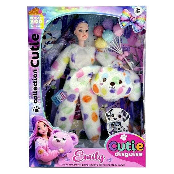 Doll Emily with Dog Costume QJ201B, 32 cm (15723937)