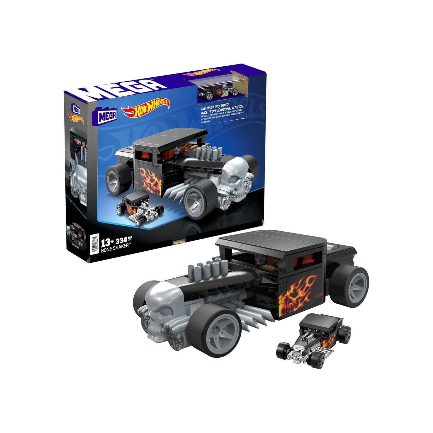 Mattel HRY17 - Hot Wheels - MEGA - Bone Shaker Bausatz im Maßstab 1:24, 334 Teile