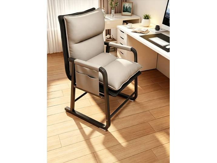 Chaise inclinable de bureau, chaise pliante pour la pause déjeuner, chaise d'ordinateur, peut être utilisée pour s'asseoir et s'allonger, chaise de canapé paresseux à double usage avec dossier