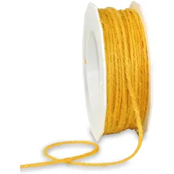 Präsent, Geschenkverpackung, Kordel Jute matt gelb 2,0 mm x 25,0 m