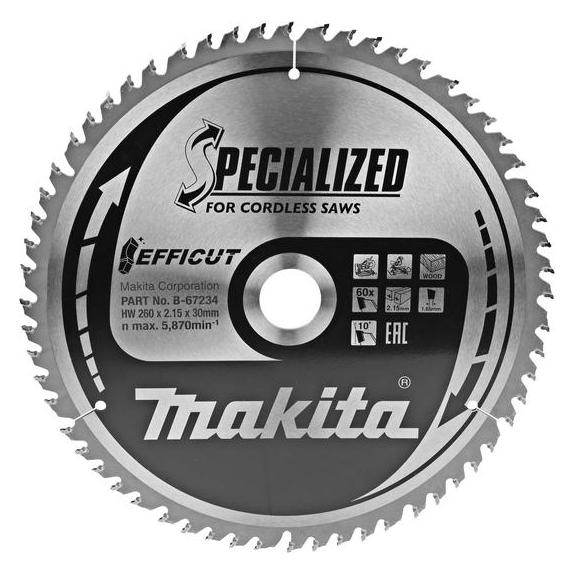 Makita EFFICUT Sägeb.260x30x80Z (B-67290)