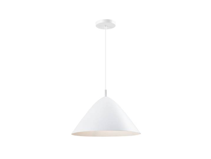 QUVIO Hanglamp retro - Hoed design - D 40 cm - Wit