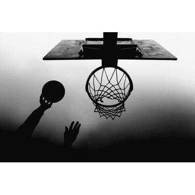 Fototapete PAPERMOON "Photo-Art PAULO MEDEIROS, SPORT BASKETBALL", bunt, B:2,5m L:1,86m, Vlies, Tapeten