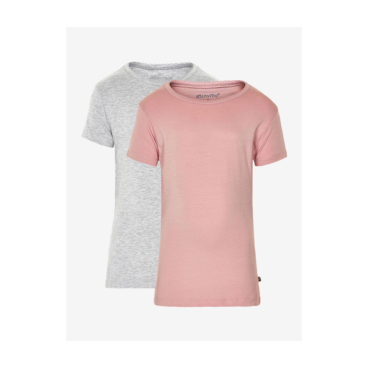 Minymo Basic 33 -t-shirt SS (2-pack) blusher (568) 110 3933-568-110