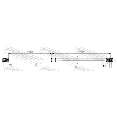 FEBEST Gasfeder, Koffer-/Laderaum 26117-010 für VAG