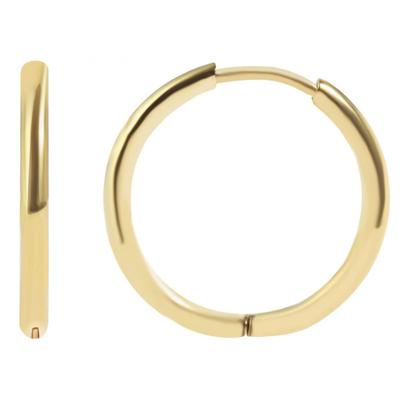 Paar Creolen ADELIA´S "Unisex Creolen aus Edelstahl", gold, Ohrringe, Damen, Unisex, Edelstahl