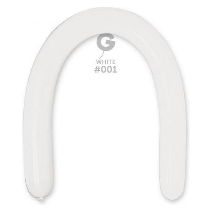GoDan Modellierballons weiss Röhren 100 Stk (100x) (37187903)