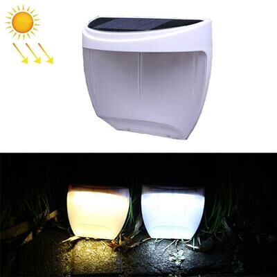 Snug & Styled SolarGlow 8 LED Solar Wall Light Waterproof Outdoor Fence & Garden Lamp warm Light