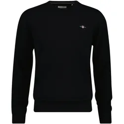 GANT Herren Strickpullover - SUPERFINE LAMBSWOOL C-NECK, Rundhals, Wolle Schwarz / 2XL