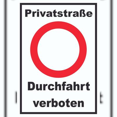 HB-Druck Privatstraße Durchfahrt verboten Schild A2 (420x594mm)