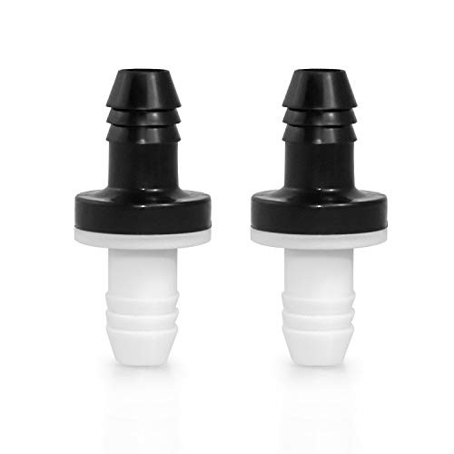 QWORK® Terugslagklep 10 mm ABS, 2 stuks