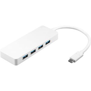 Goobay USB-Hub 66274, weiß, 4 USB 3.0 Ports, Anschluss-Stecker USB-C