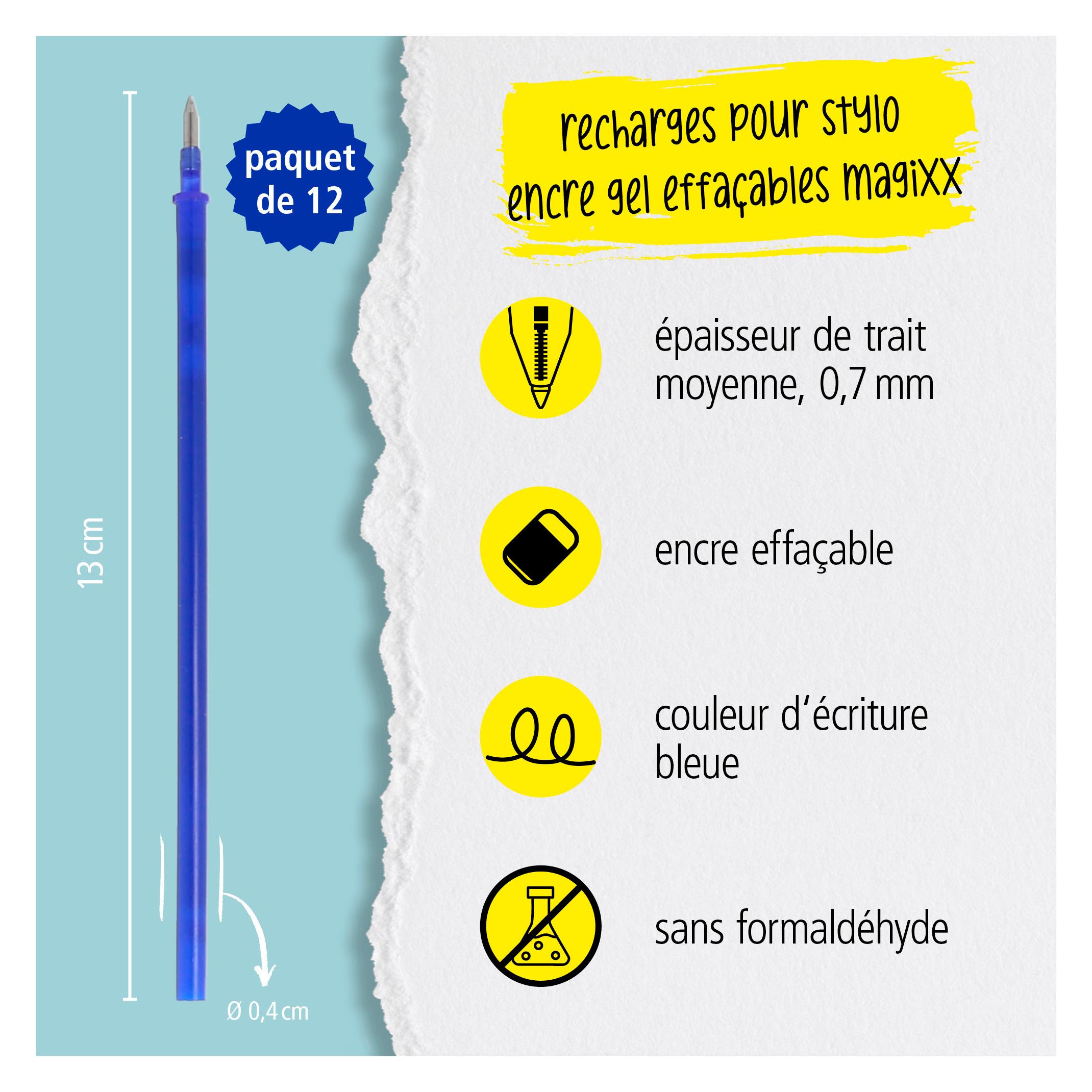 Online 12er Pack Gel-Mine magiXX L radierbar, blau (Blau, 0.70 mm, 12 Stk.) (70138)