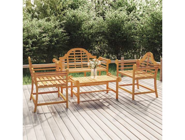 vidaXL 4-tlg. Garten-Lounge-Set Massivholz Teak