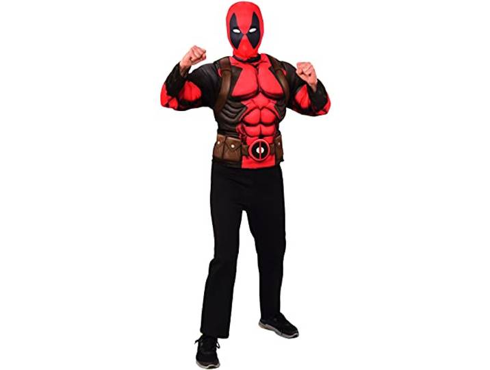 Rubies - Officiële DEADPOOL -Top Luxe + Deadpool Bivakmuts - 14 jaar