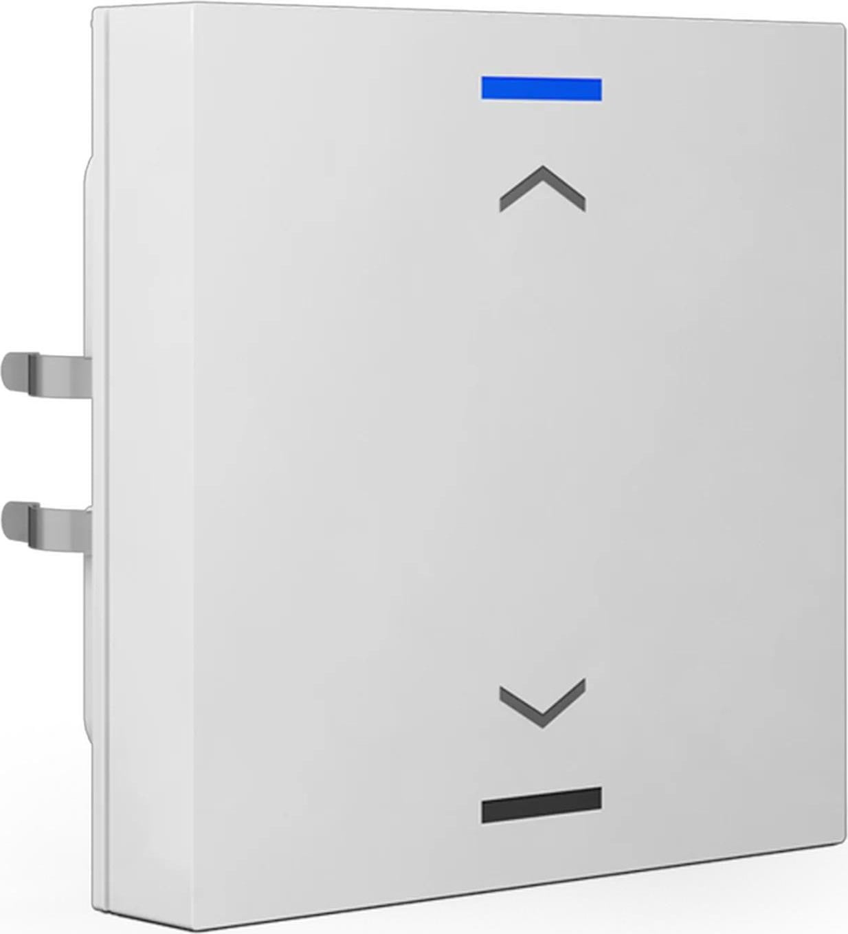 MDT KNX drukknopplaat voor verlichting en jaloeziebediening, 1-voudig, RGBW, zuiverwit glanzend, 55 x 55 mm