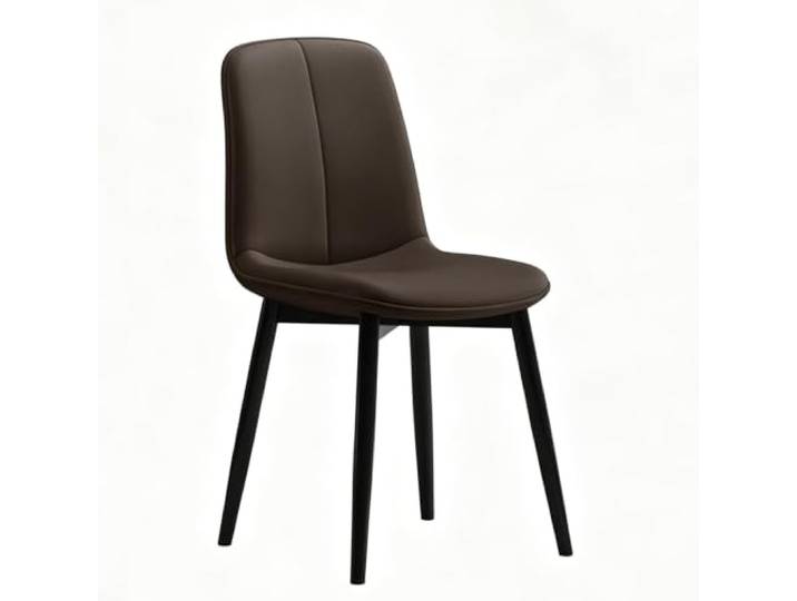 Esszimmerstuhl, Gepolsterte Akzentstühle, Moderner Küchen-Beistellhocker Gebogenes Massivholzbrett, Metallrahmen, For Küche, Esszimmer, Wohnzimmer(Browns)