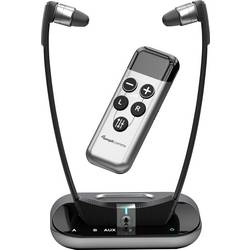 Amplicomms TV3500 In Ear Kopfhörer Kabellos Stereo Schwarz, Silber Noise Cancelling Lautstärkeregelung TV ATL1422665
