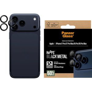 PanzerGlass Kamera-Schutz Hoops 43455, schwarz, 3 Stück, aus Hartglas, Individualschutz, für Apple iPhone 17 Pro Max