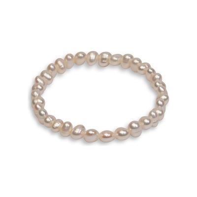 Perlenarmband DI PERLE "Süßwasserperlen Armschmuck Armband, 19 cm", weiß, Armbänder, Damen, diperle_19, Perlen, Perlenarmband