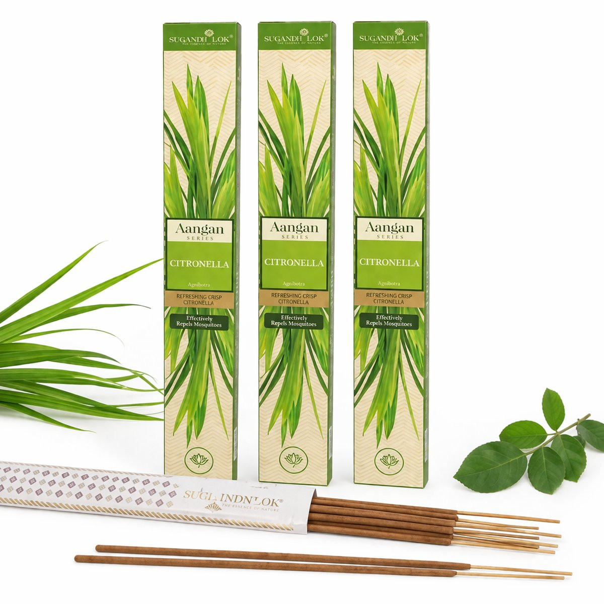 Sugandh Lok Citronella Wierookstokjes XL - 27 stuks - Muggenwerend - 3 x 9 cm x 41 cm