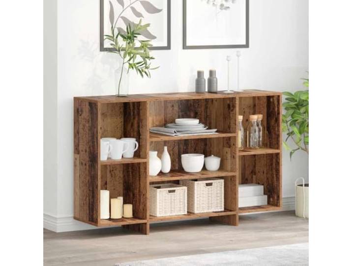 RJPLMFV Anrichte aus Holz, 120 x 30 x 75 cm Holzwerkstoff, integrierte Regale, praktische Aufbewahrung, modernes Design, für Wohnzimmer oder Büro