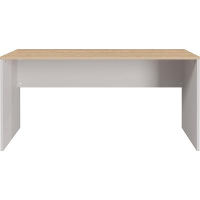 Schreibtisch GERMANIA "Lissabon", braun (kaschmir, lindberg, eiche, nachbildung, kaschmir, lindberg, eiche, nachbildung), B:158cm H:75cm T:79cm, Tische, Schreibtisch