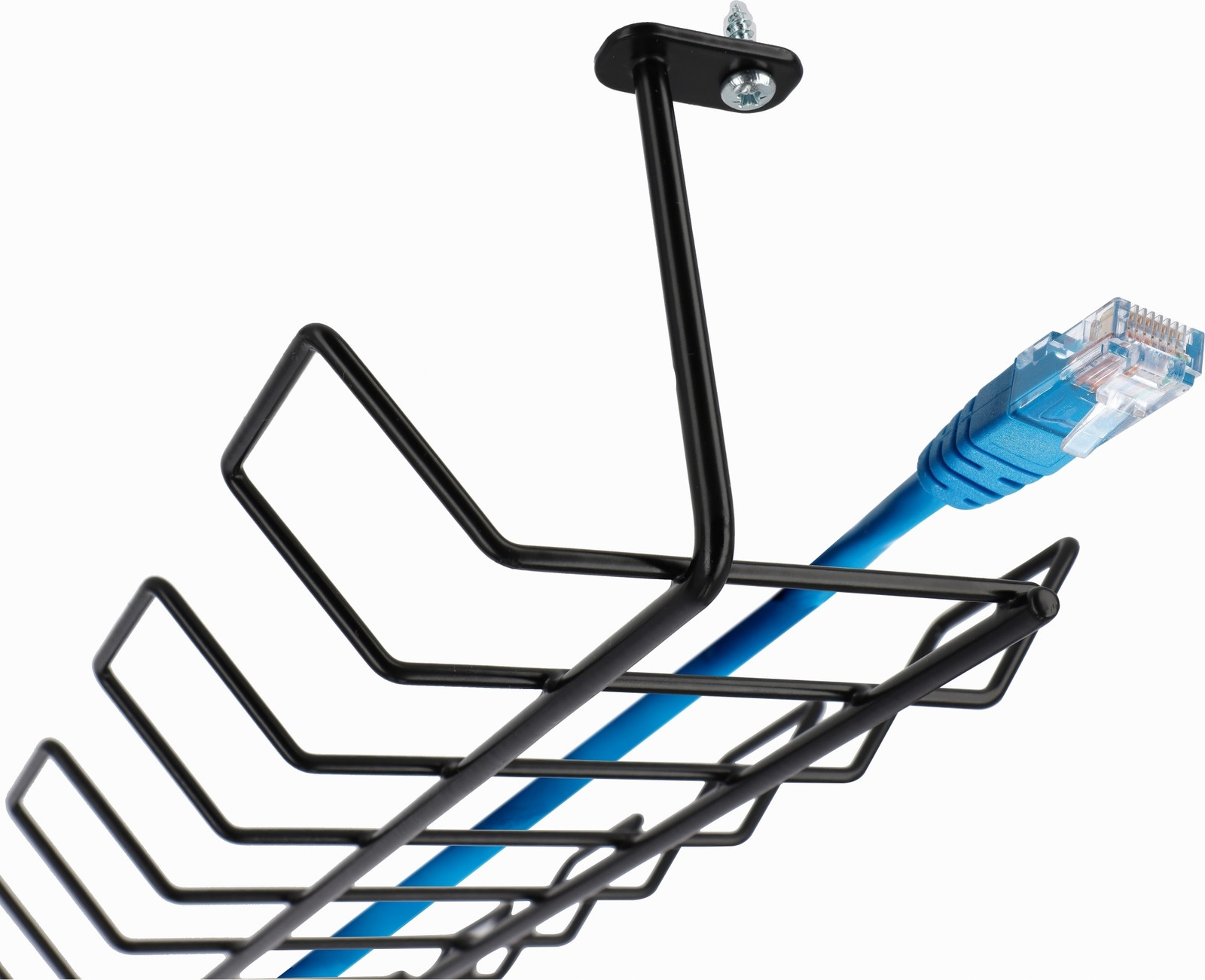 KADAX Morup horizontale kabelgoot van staal, kabelrooster, zwart, 73 cm